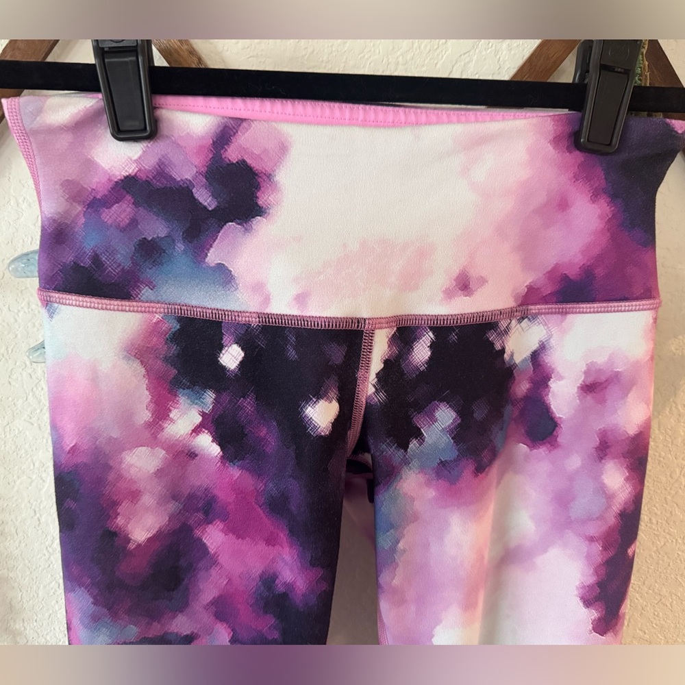 Lululemon Purple Watercolor Capri Leggings - Picture 3 of 8